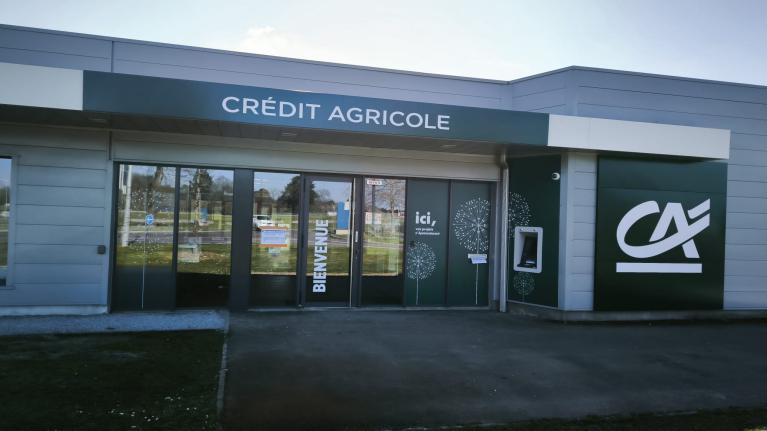 Crédit Agricole - Grand Moun - Décoration vitrage - Enseigne - 40280 Saint-Pierre-du-Mont